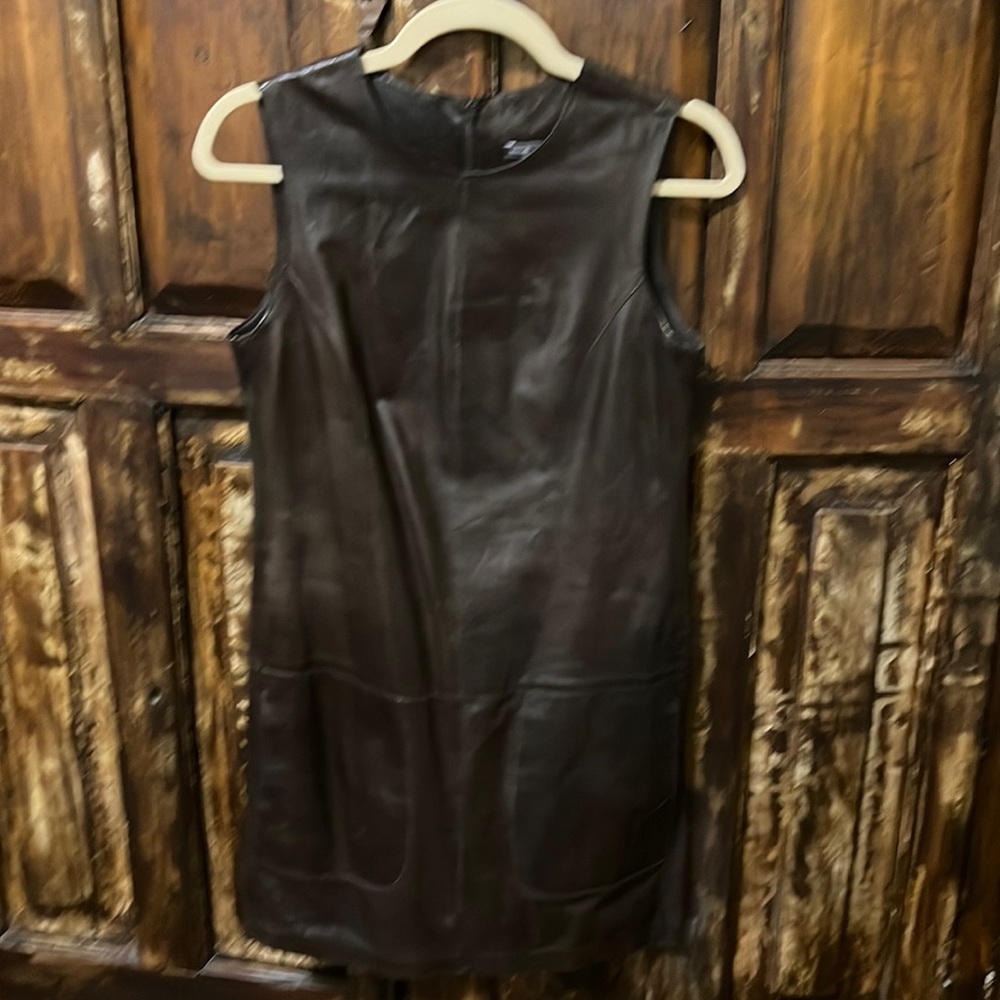 Vince Lamb Leather Dress